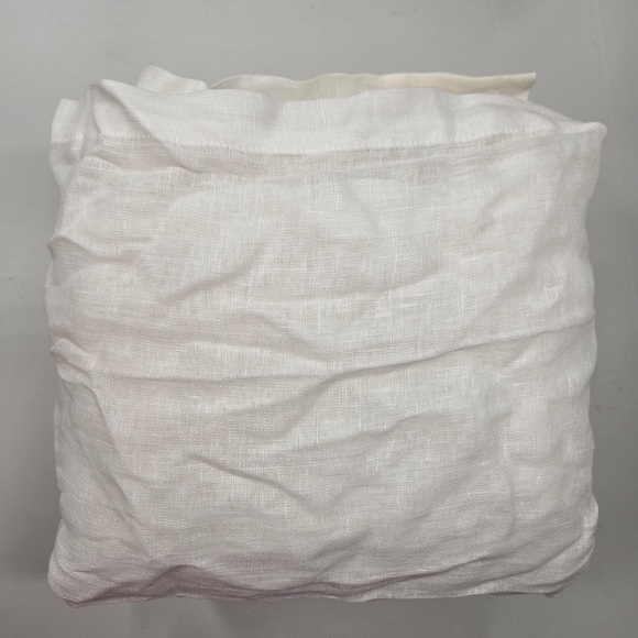 QUINCE Set Of 2 48x84 European Linen Sheer Curtains White 6405 - Picture 4 of 10